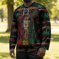 Personalized The Bahamas One Love Reggae Lion Hockey Jersey Caribbean Reggae Spirit