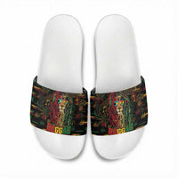 The Bahamas One Love Reggae Lion Slide Sandals Caribbean Reggae Spirit