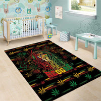 Barbados One Love Reggae Lion Area Rug Caribbean Reggae Spirit