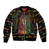 Personalized Barbados One Love Reggae Lion Bomber Jacket Caribbean Reggae Spirit