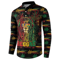 Personalized Barbados One Love Reggae Lion Button Sweatshirt Caribbean Reggae Spirit