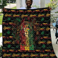Barbados One Love Reggae Lion Quilt Caribbean Reggae Spirit