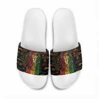 Barbados One Love Reggae Lion Slide Sandals Caribbean Reggae Spirit