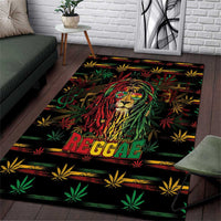 Dominica One Love Reggae Lion Area Rug Caribbean Reggae Spirit