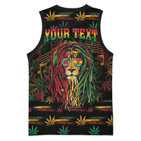 Personalized Dominica One Love Reggae Lion Basketball Jersey Caribbean Reggae Spirit
