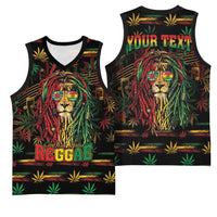 Personalized Dominica One Love Reggae Lion Basketball Jersey Caribbean Reggae Spirit