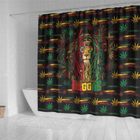 Dominica One Love Reggae Lion Shower Curtain Caribbean Reggae Spirit