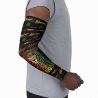 Personalized Guyana One Love Reggae Lion Arm Sleeves Caribbean Reggae Spirit