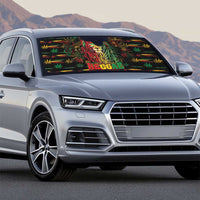 Guyana One Love Reggae Lion Auto Sun Shade Caribbean Reggae Spirit