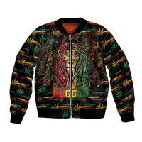 Personalized Guyana One Love Reggae Lion Bomber Jacket Caribbean Reggae Spirit
