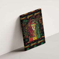 Guyana One Love Reggae Lion Canvas Wall Art Caribbean Reggae Spirit