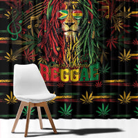 Guyana One Love Reggae Lion Window Curtain Caribbean Reggae Spirit