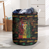 Puerto Rico One Love Reggae Lion Laundry Basket Caribbean Reggae Spirit
