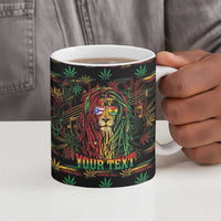Personalized Puerto Rico One Love Reggae Lion Ceramic Mug Caribbean Reggae Spirit