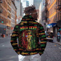 Personalized Puerto Rico One Love Reggae Lion Hoodie Caribbean Reggae Spirit