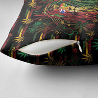 Puerto Rico One Love Reggae Lion Pillow Cover Caribbean Reggae Spirit
