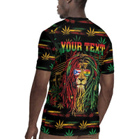 Personalized Puerto Rico One Love Reggae Lion Rugby Jersey Caribbean Reggae Spirit
