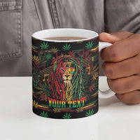 Personalized Trinidad and Tobago One Love Reggae Lion Ceramic Mug Caribbean Reggae Spirit
