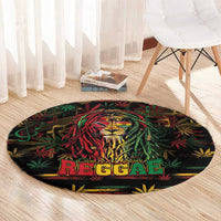 Trinidad and Tobago One Love Reggae Lion Round Carpet Caribbean Reggae Spirit