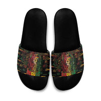 Trinidad and Tobago One Love Reggae Lion Slide Sandals Caribbean Reggae Spirit
