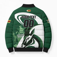 Custom Rugby Zimbabwe Bomber Puffer Jacket Sables Is The Champion - Wonder Print Shop