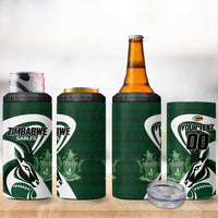 Custom Rugby Zimbabwe 4 in 1 Can Cooler Tumbler Sables Is The Champion - Wonder Print Shop