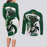 Custom Rugby Zimbabwe Couples Matching Long Sleeve Bodycon Dress and Long Sleeve Button Shirt Sables Is The Champion - Wonder Print Shop