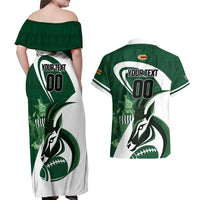 Custom Rugby Zimbabwe Couples Matching Off Shoulder Maxi Dress and Hawaiian Shirt Sables Is The Champion - Wonder Print Shop