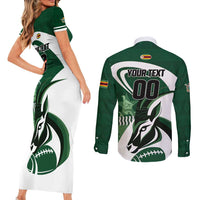 Custom Rugby Zimbabwe Couples Matching Short Sleeve Bodycon Dress and Long Sleeve Button Shirt Sables Is The Champion - Wonder Print Shop
