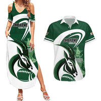 Custom Rugby Zimbabwe Couples Matching Summer Maxi Dress and Hawaiian Shirt Sables Is The Champion - Wonder Print Shop