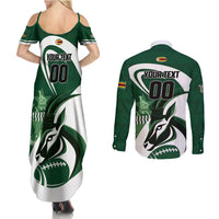Custom Rugby Zimbabwe Couples Matching Summer Maxi Dress and Long Sleeve Button Shirt Sables Is The Champion - Wonder Print Shop