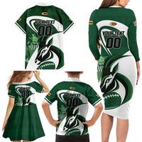 Custom Rugby Zimbabwe Family Matching Long Sleeve Bodycon Dress and Hawaiian Shirt Sables Is The Champion - Wonder Print Shop