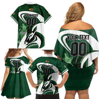 Custom Rugby Zimbabwe Family Matching Off Shoulder Short Dress and Hawaiian Shirt Sables Is The Champion - Wonder Print Shop