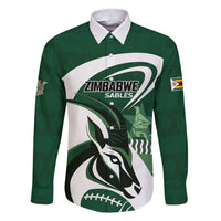 Custom Rugby Zimbabwe Family Matching Short Sleeve Bodycon Dress and Hawaiian Shirt Sables Is The Champion - Wonder Print Shop