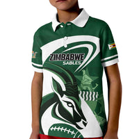 Custom Rugby Zimbabwe Kid Polo Shirt Sables Is The Champion - Wonder Print Shop