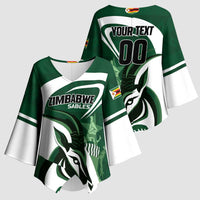 Custom Rugby Zimbabwe Kimono Sleeve Blouse Sables Is The Champion - Wonder Print Shop
