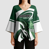 Custom Rugby Zimbabwe Kimono Sleeve Blouse Sables Is The Champion - Wonder Print Shop