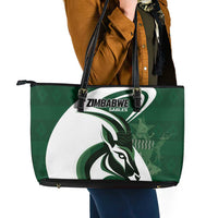 Rugby Zimbabwe Leather Tote Bag Sables Is The Champion - Wonder Print Shop