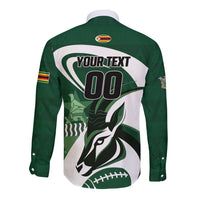Custom Rugby Zimbabwe Long Sleeve Button Shirt Sables Is The Champion - Wonder Print Shop