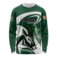 Custom Rugby Zimbabwe Long Sleeve Shirt Sables Is The Champion - Wonder Print Shop