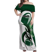 Custom Rugby Zimbabwe Off Shoulder Maxi Dress Sables Is The Champion - Wonder Print Shop