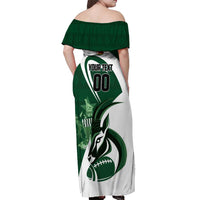 Custom Rugby Zimbabwe Off Shoulder Maxi Dress Sables Is The Champion - Wonder Print Shop