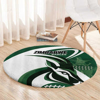 Rugby Zimbabwe Round Carpet Sables Is The Champion - Wonder Print Shop