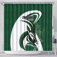 Rugby Zimbabwe Shower Curtain Sables Is The Champion - Wonder Print Shop