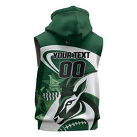 Custom Rugby Zimbabwe Sleeveless Hoodie Sables Is The Champion - Wonder Print Shop