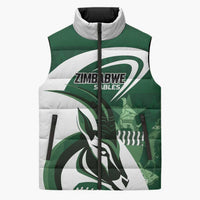 Custom Rugby Zimbabwe Sleeveless Puffer Jacket Sables Is The Champion - Wonder Print Shop
