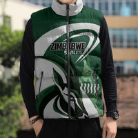 Custom Rugby Zimbabwe Sleeveless Puffer Jacket Sables Is The Champion - Wonder Print Shop