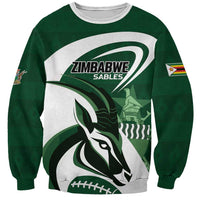 Custom Rugby Zimbabwe Sweatshirt Sables Is The Champion - Wonder Print Shop