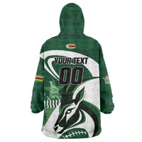 Custom Rugby Zimbabwe Wearable Blanket Hoodie Sables Is The Champion - Wonder Print Shop