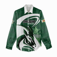 Custom Rugby Zimbabwe Women Casual Shirt Sables Is The Champion - Wonder Print Shop